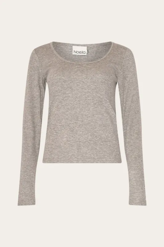 Leyton Top Medium Grey Mel. sold by Noella Fashion