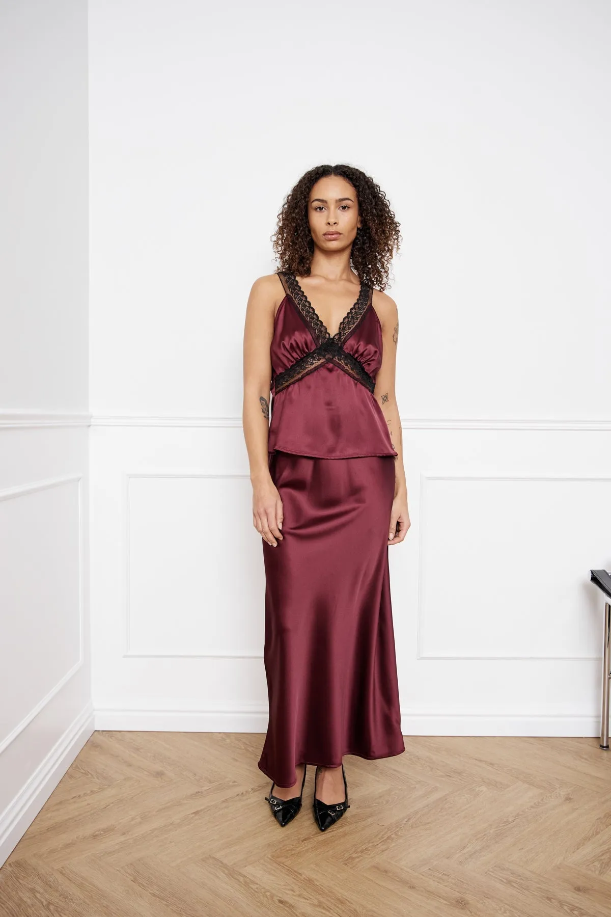 Leonora Skirt Dusty Mahogany sold by Noella Fashion product image thumbnail 3