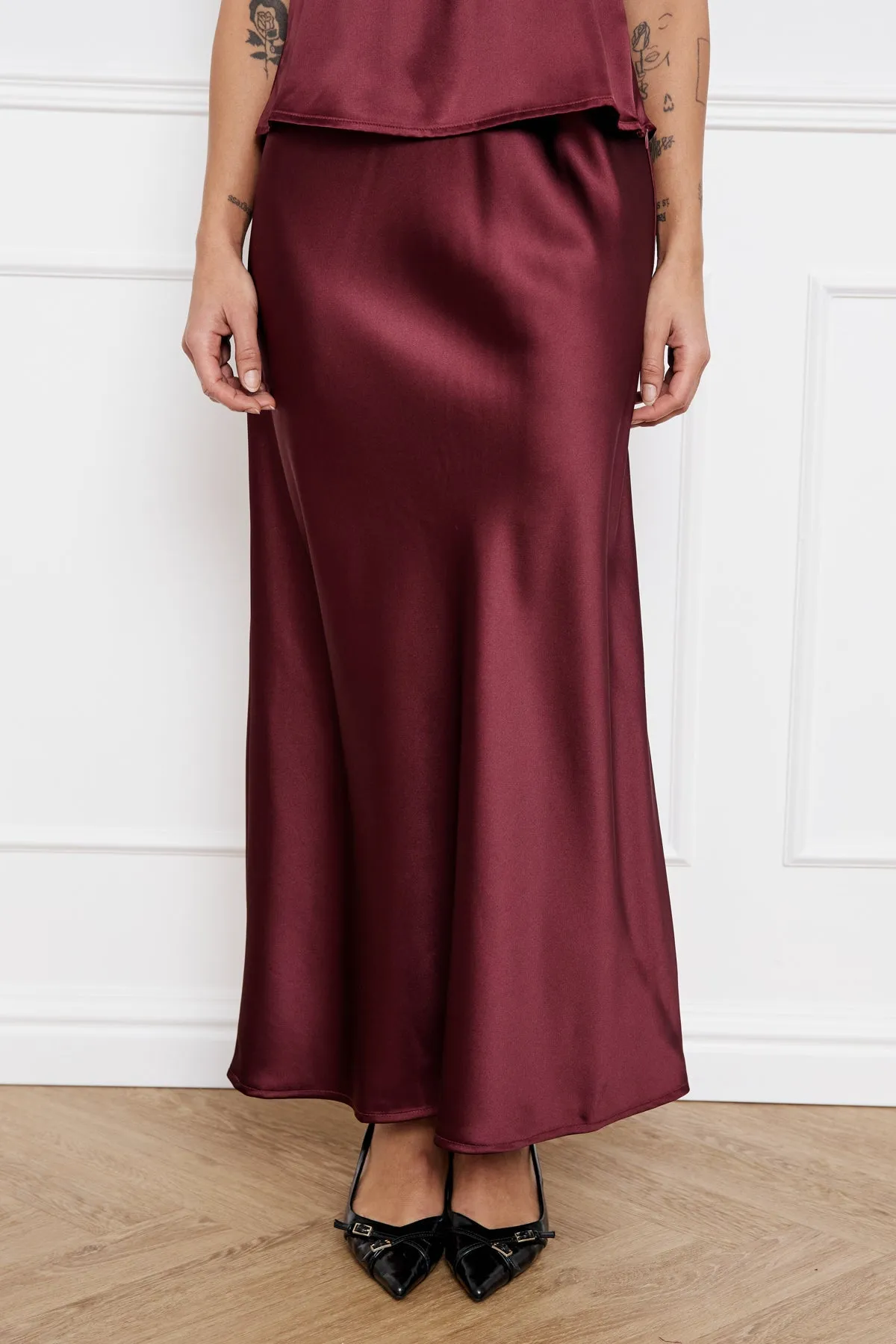 Leonora Skirt Dusty Mahogany sold by Noella Fashion