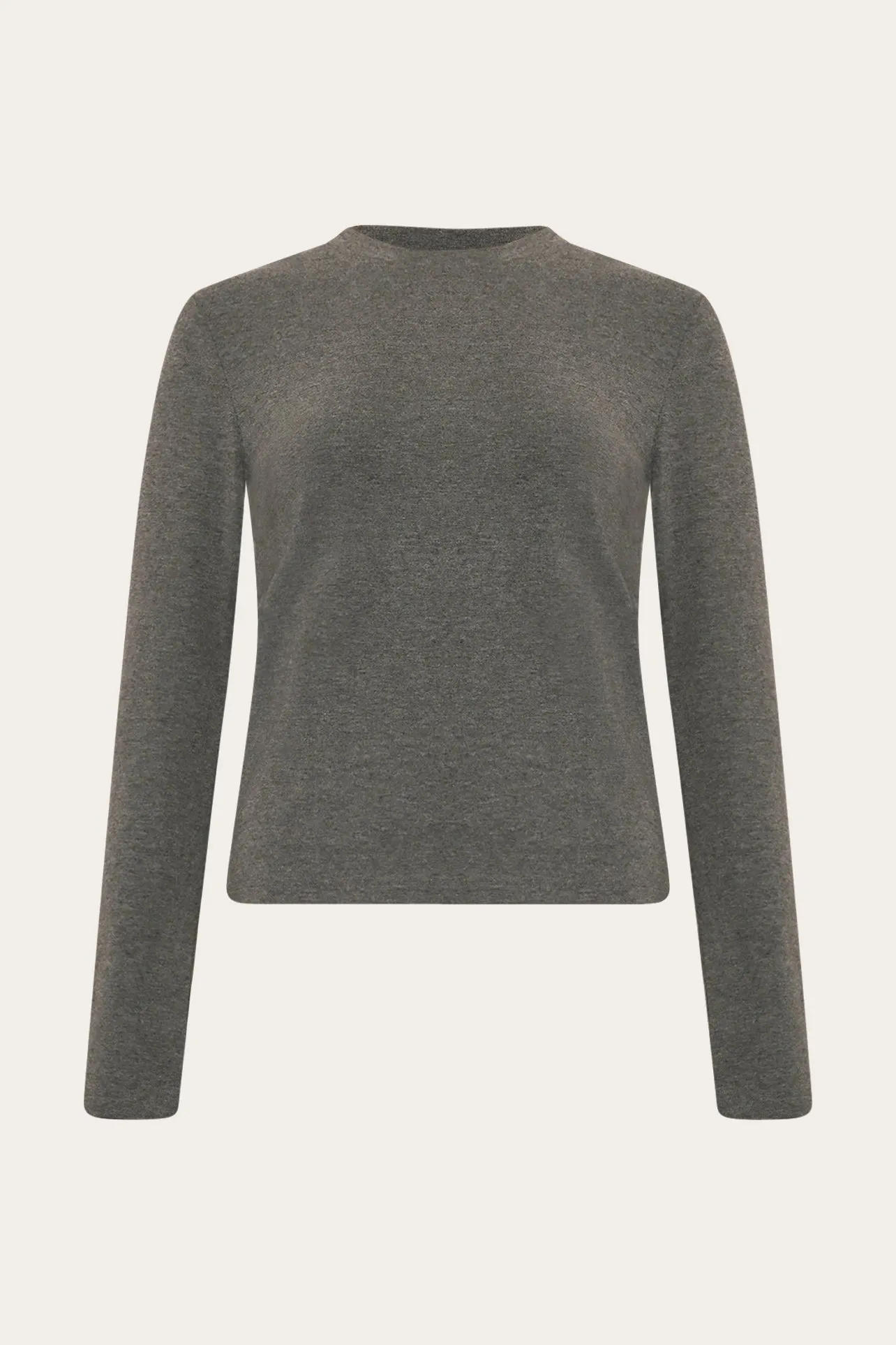 Lidie LS Top Dark Grey Melange sold by Noella Fashion