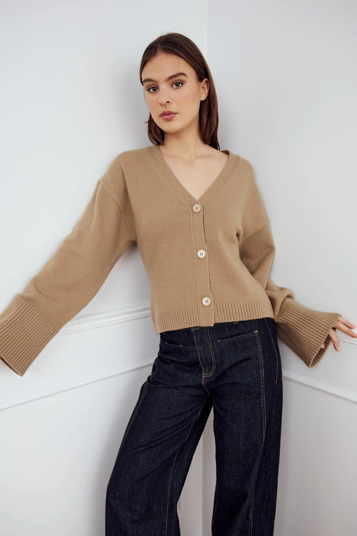Lenyx Knit Cardigan Timber Brown Melange sold by Noella Fashion product image thumbnail 3