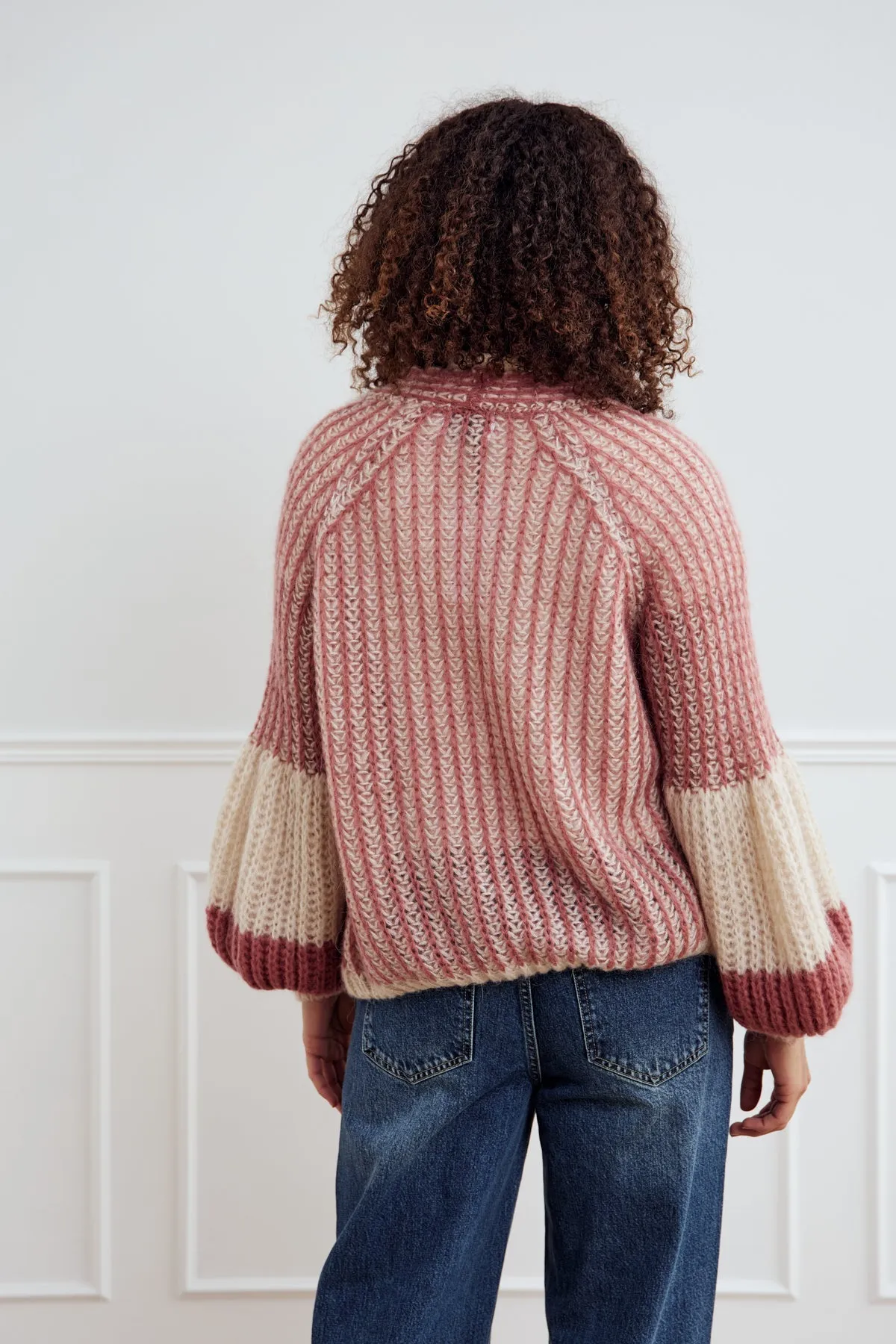 Liana Knit Cardigan Rose Cream sold by Noella Fashion product image thumbnail 4