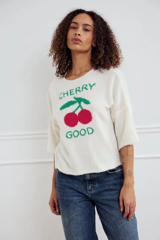 Cherry Good Knit Ivory sold by Noella Fashion