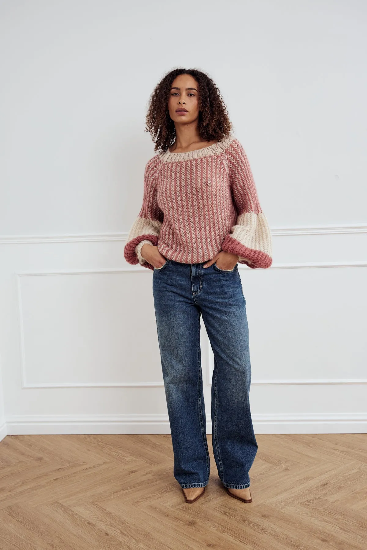 Liana Knit Sweater Rose Cream sold by Noella Fashion product image thumbnail 2