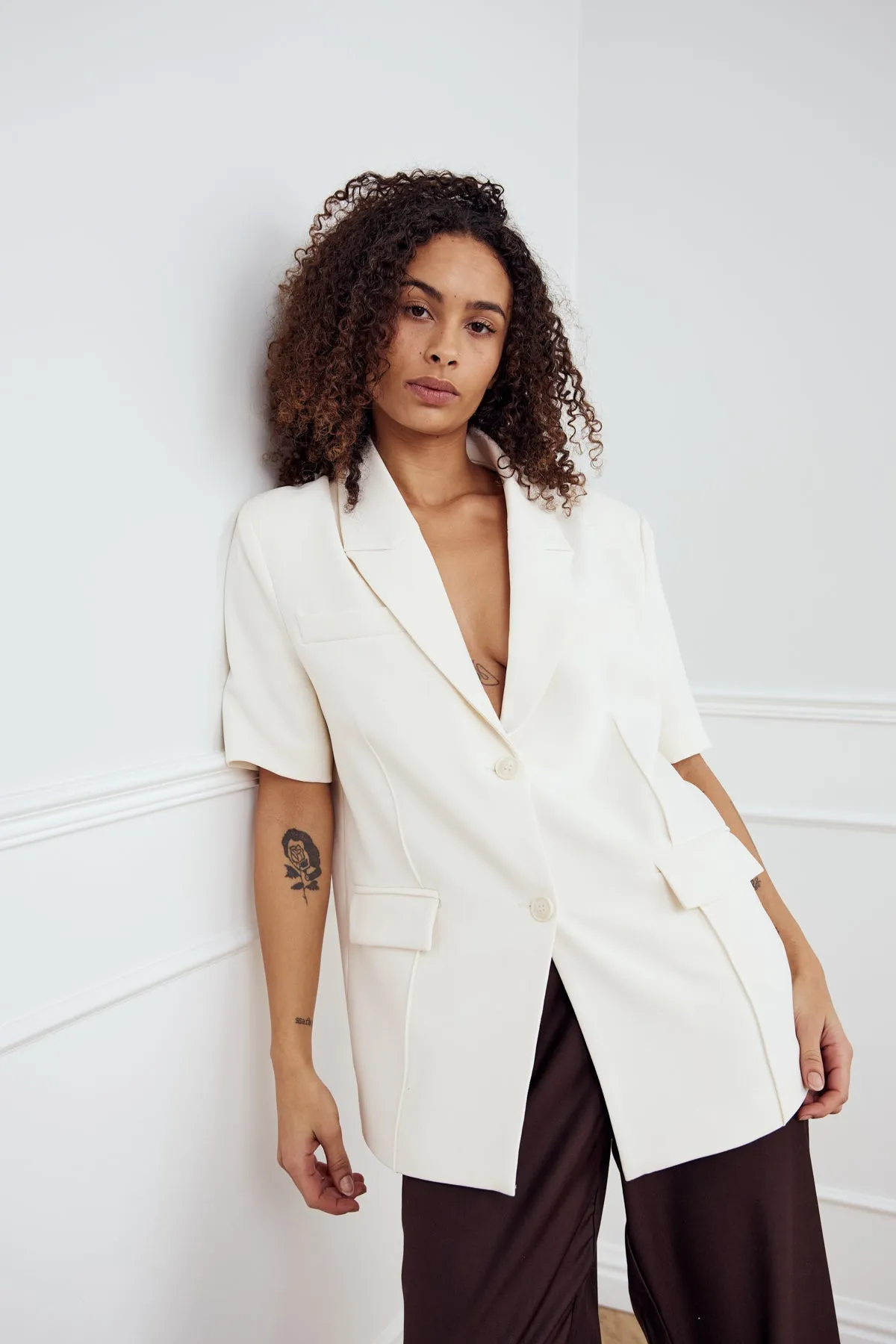 Leanne Blazer White sold by Noella Fashion