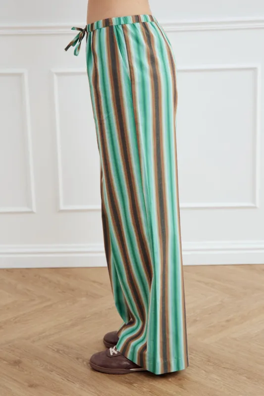 Samira Pants Cosma Green Stripe sold by Noella Fashion