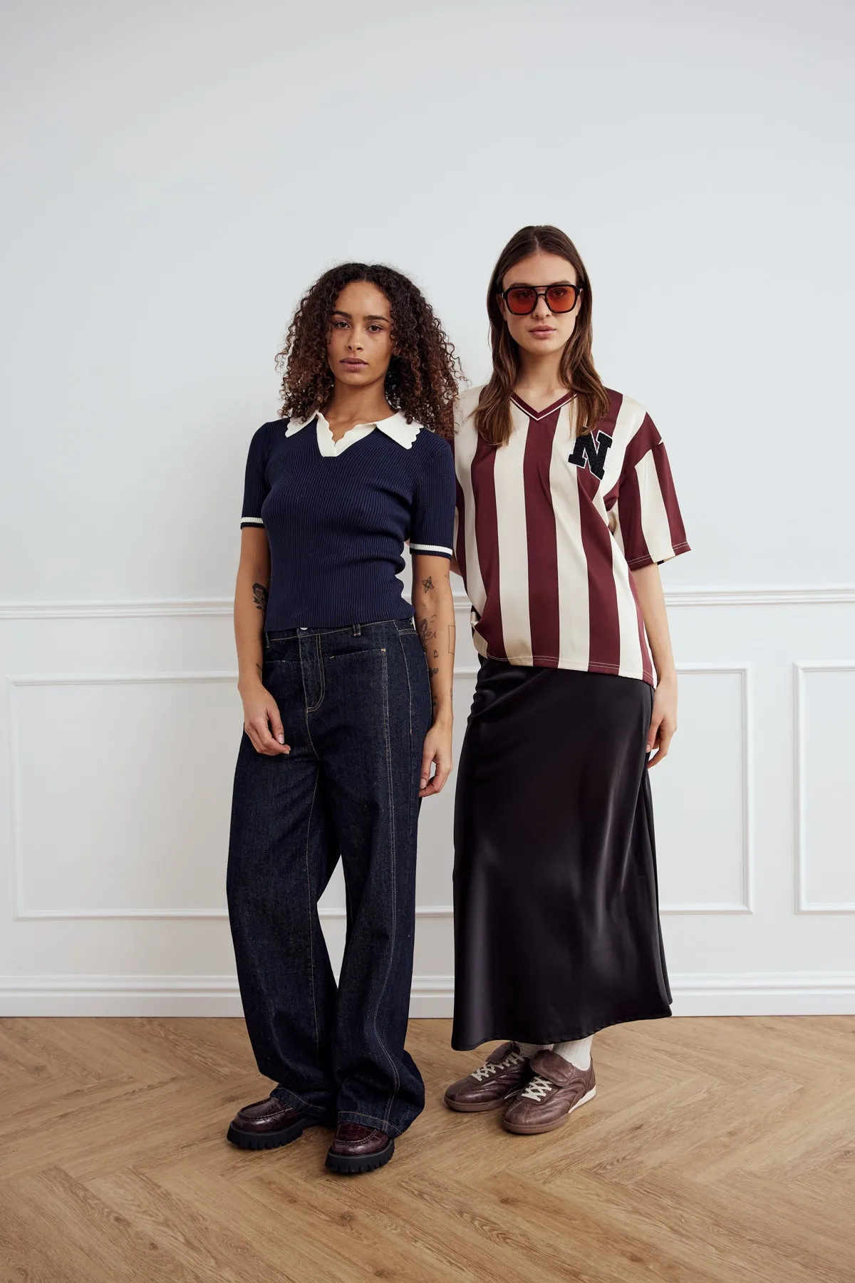 Lilo Polo Knit Navy Sugar Combo sold by Noella Fashion product image thumbnail 4