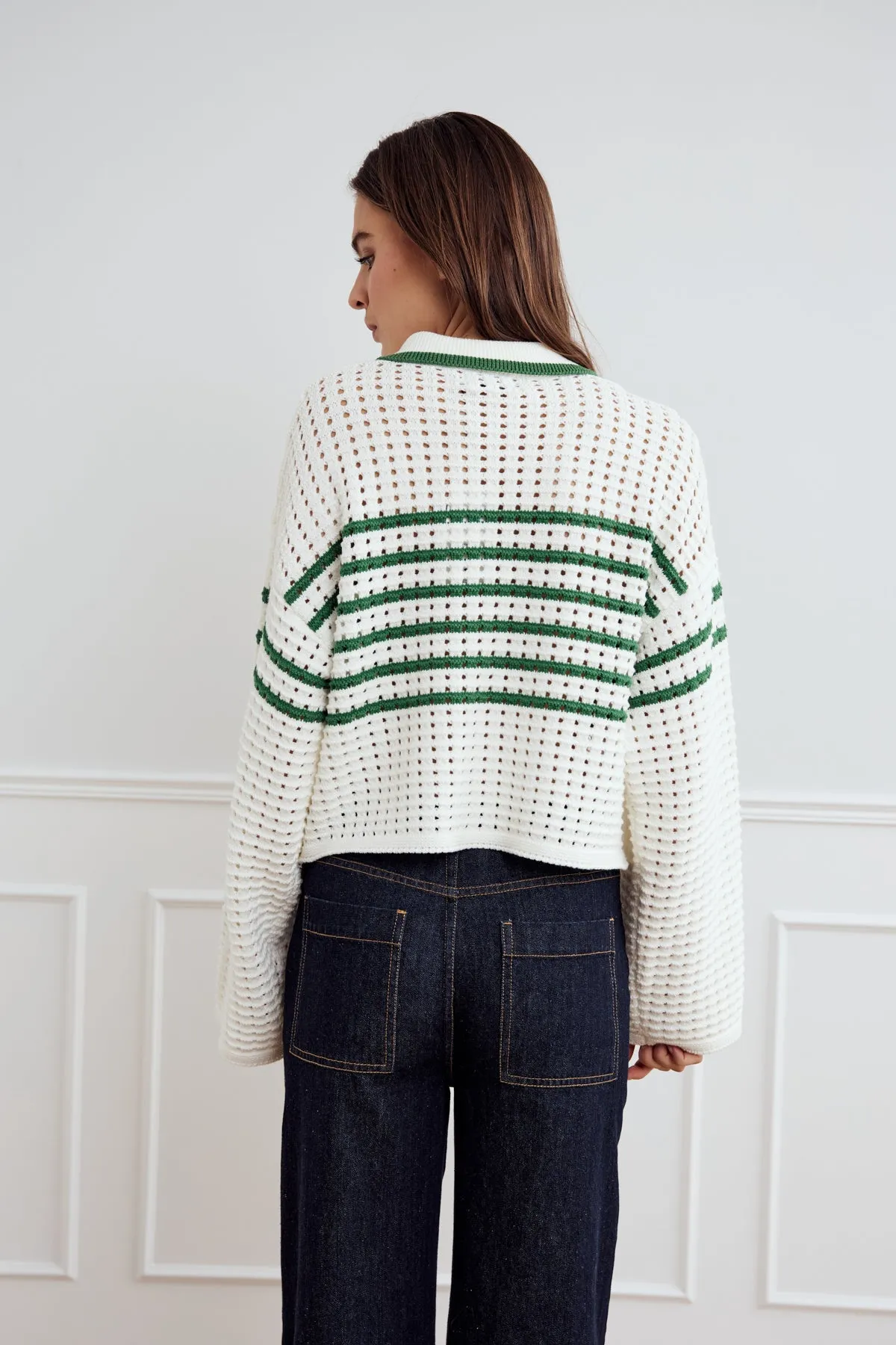Leen Knit Talani Green Stripe sold by Noella Fashion product image thumbnail 4
