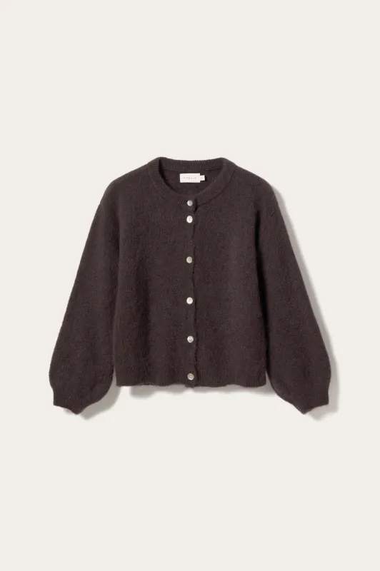 Kae Knit Cardigan Chocolate sold by Noella Fashion