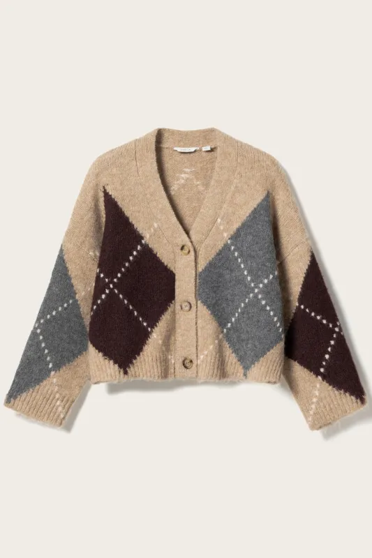 N-Laiana Knit Cardigan Sand Melange sold by Noella Fashion