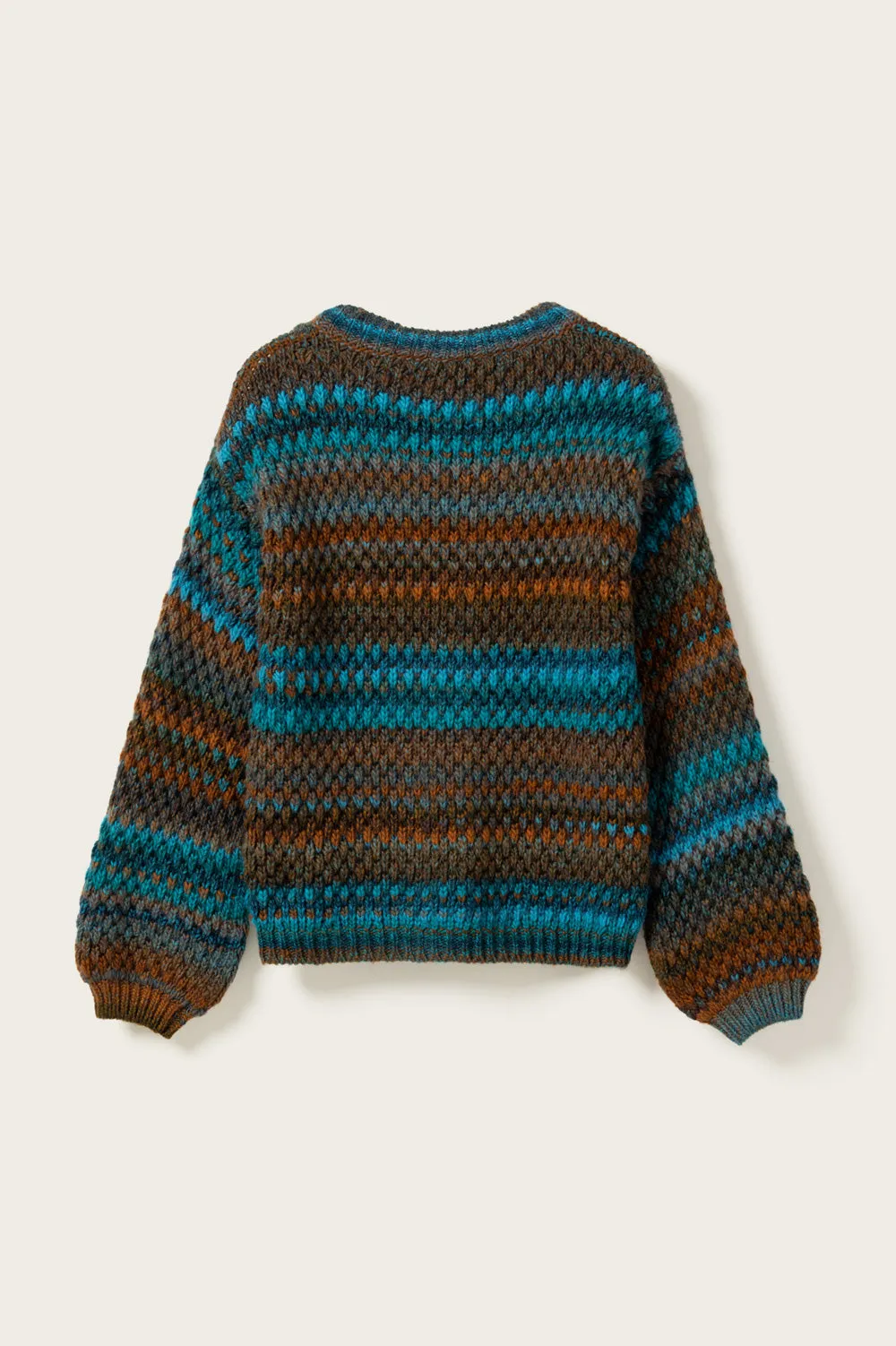 Kae Knit Cardigan Turqouise Brown Mix sold by Noella Fashion product image thumbnail 4