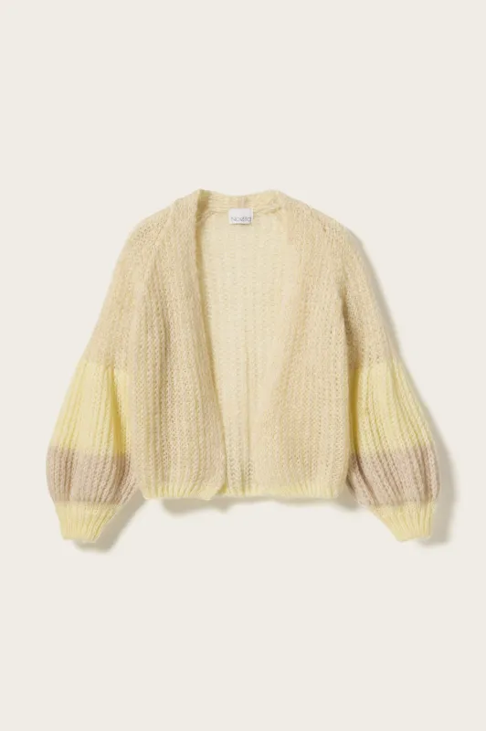 Liana Knit Cardigan Butter Yellow/Cream sold by Noella Fashion