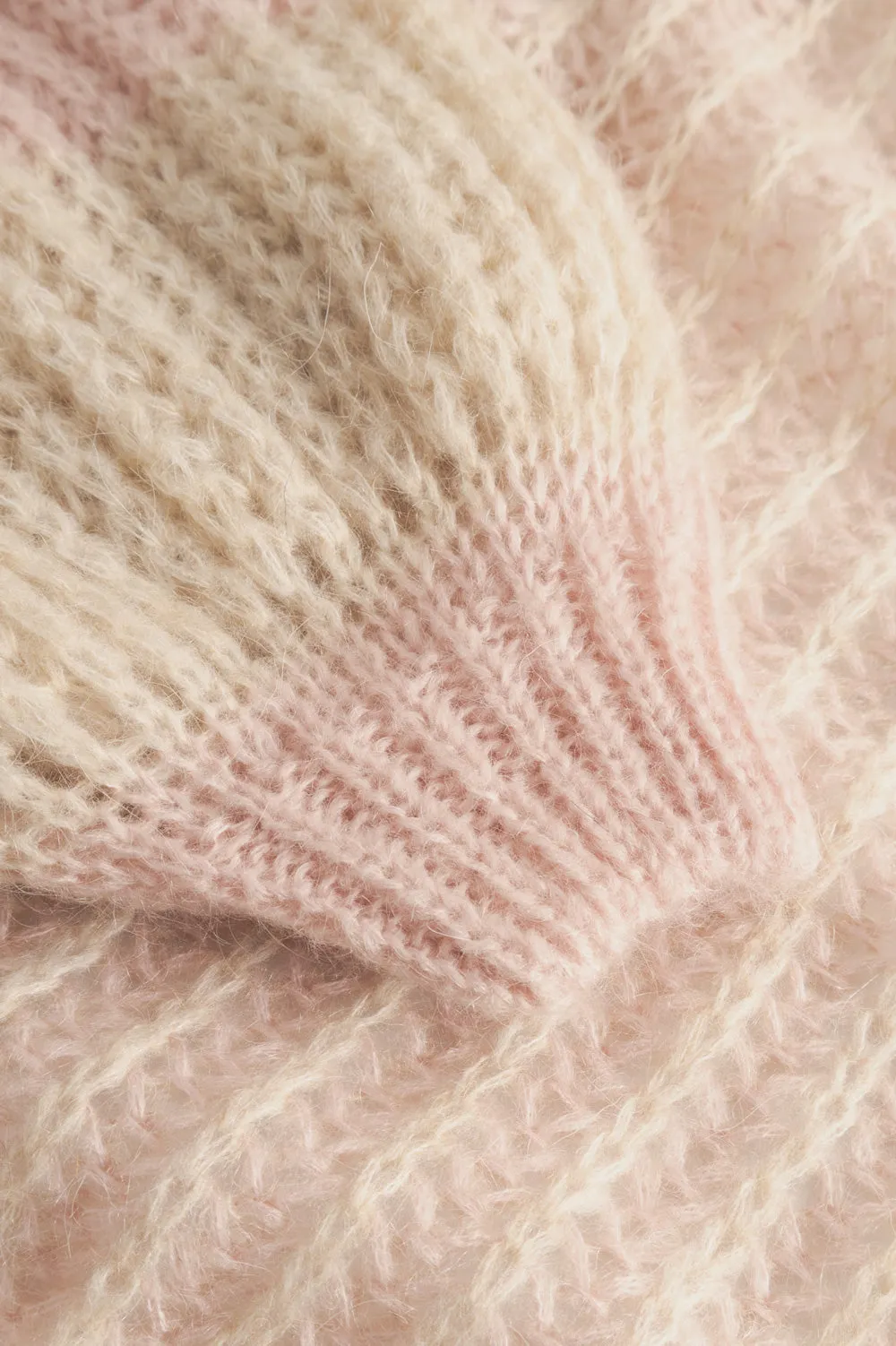 Liana Knit Cardigan Blush/Cream sold by Noella Fashion product image thumbnail 4