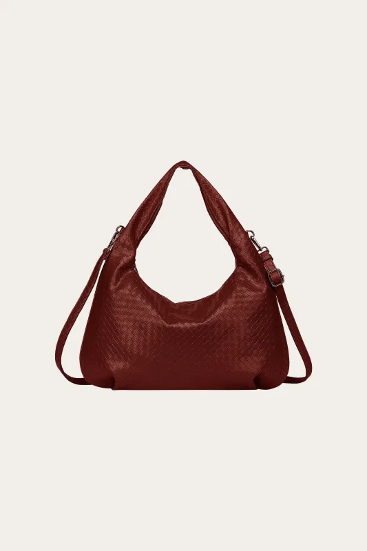 Peony Hobo Bag Dark Red sold by Noella Fashion