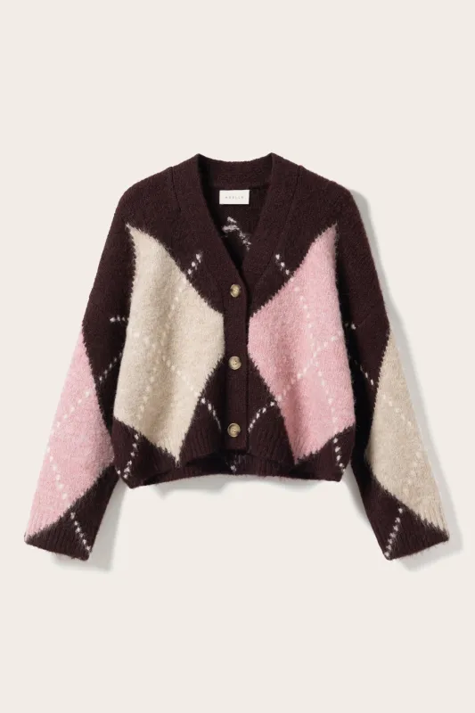 N-Laiana Knit Cardigan Winetasting Mix sold by Noella Fashion