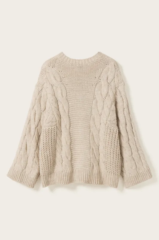 Lisbeth Knit Oatmeal sold by Noella Fashion