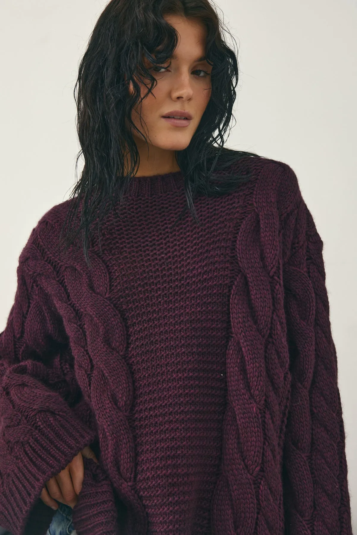 Lisbeth Knit Burgundy sold by Noella Fashion product image thumbnail 2