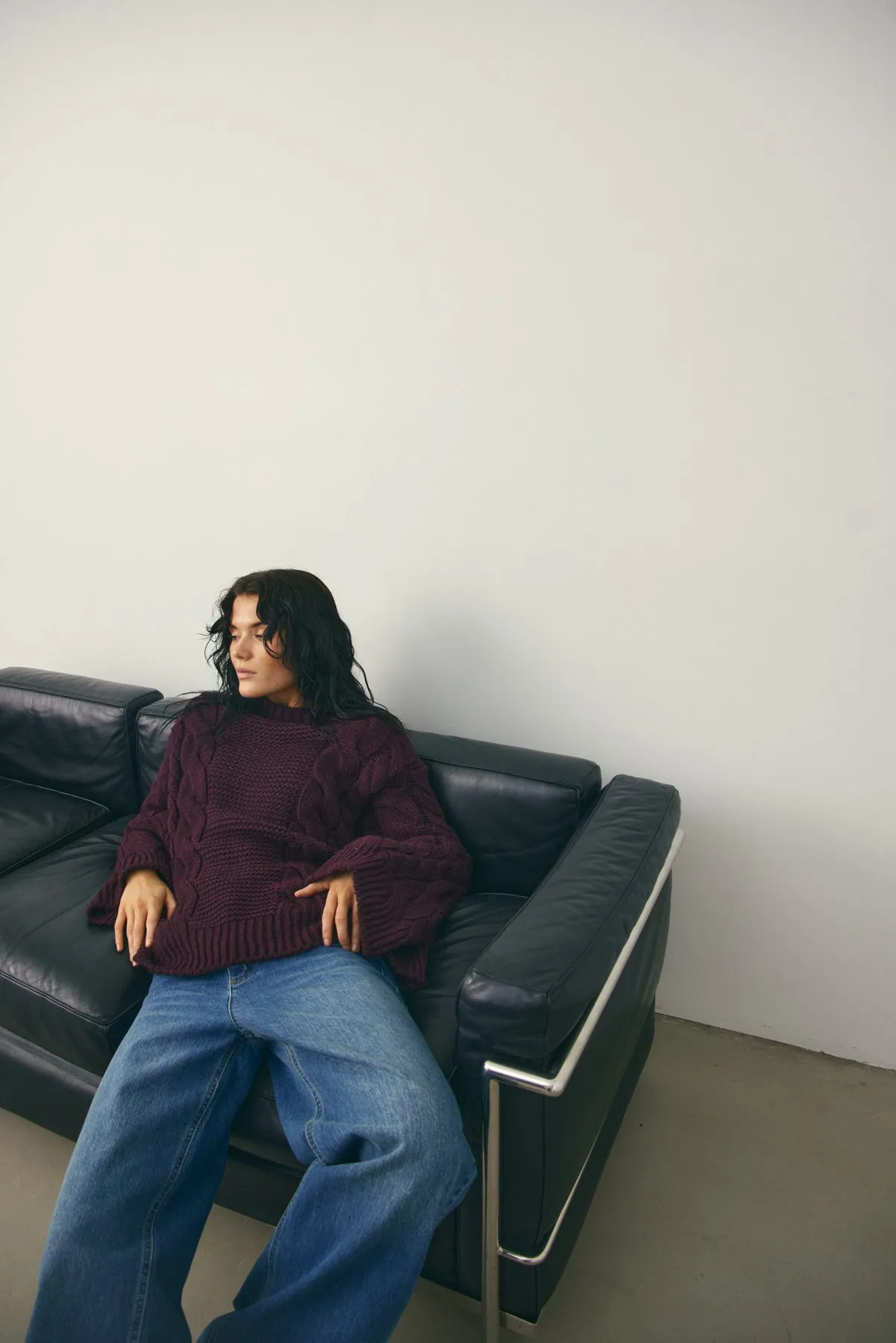 Lisbeth Knit Burgundy sold by Noella Fashion product image thumbnail 3