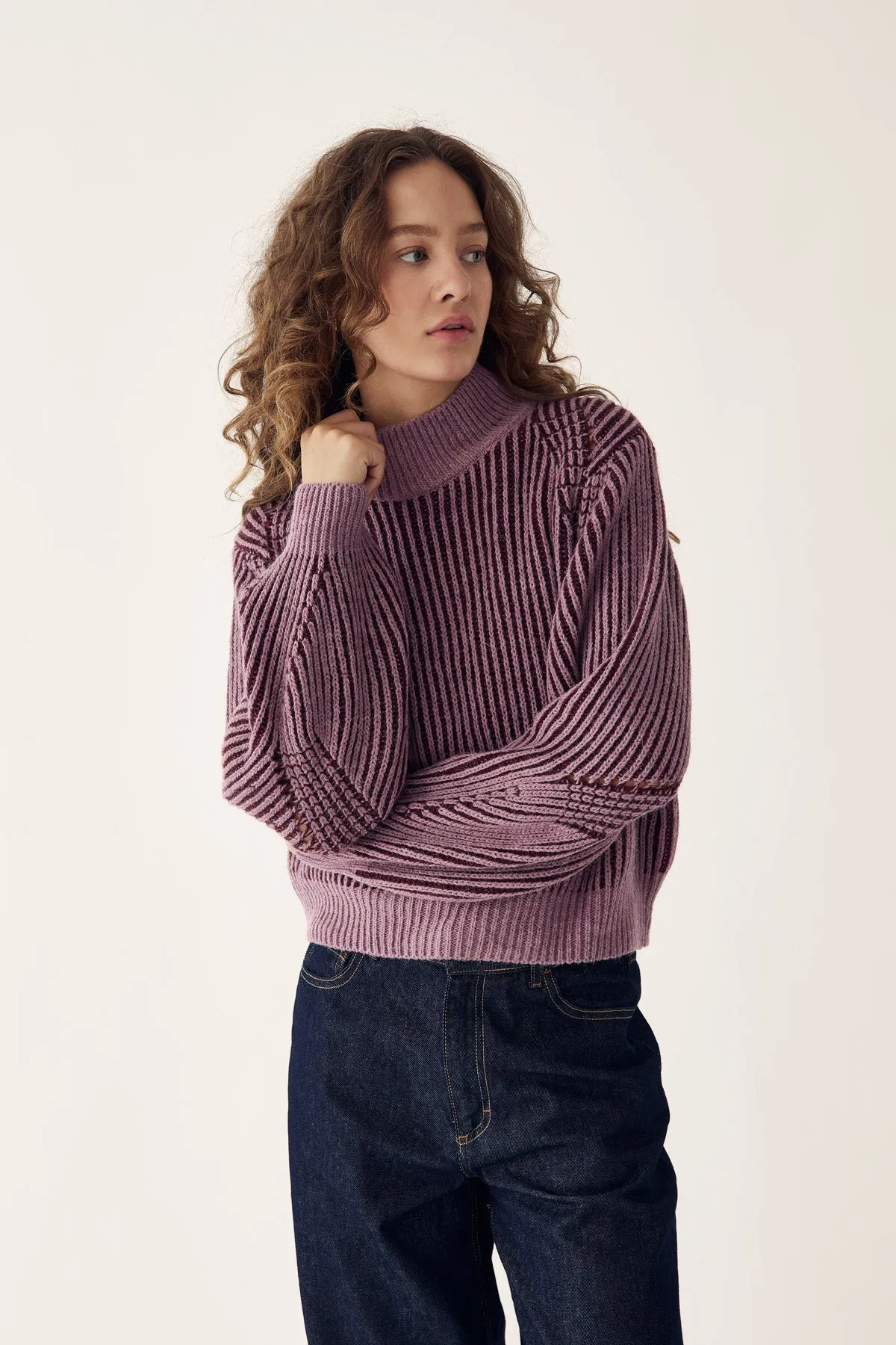 Lassie Knit Burgundy Rose sold by Noella Fashion product image thumbnail 4