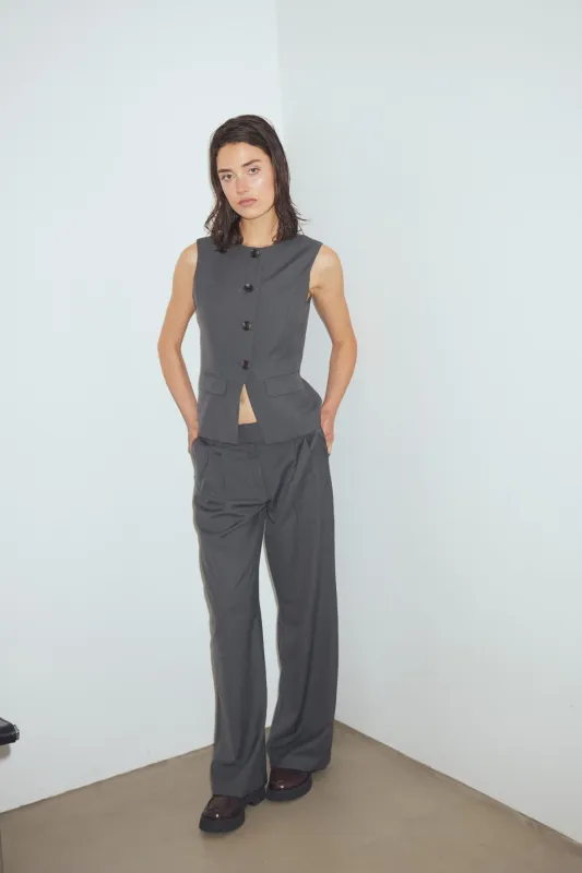 N-Marcella Pants Charcoal Mel. sold by Noella Fashion