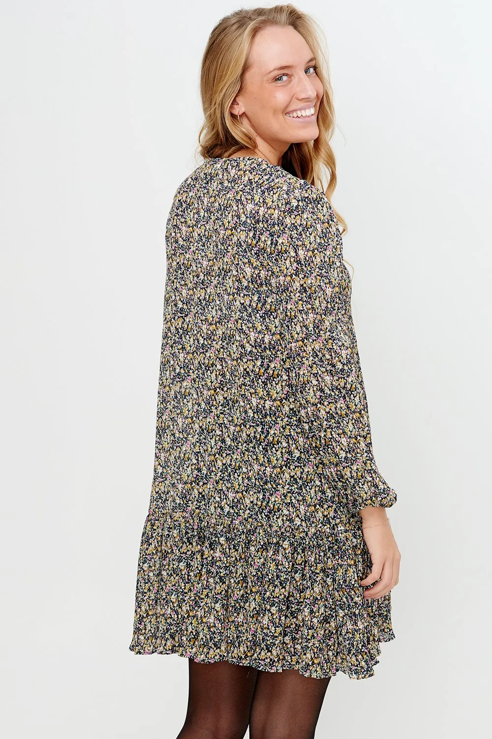 Taven Crepe Dress Navy/pink Flower sold by Noella Fashion product image thumbnail 2