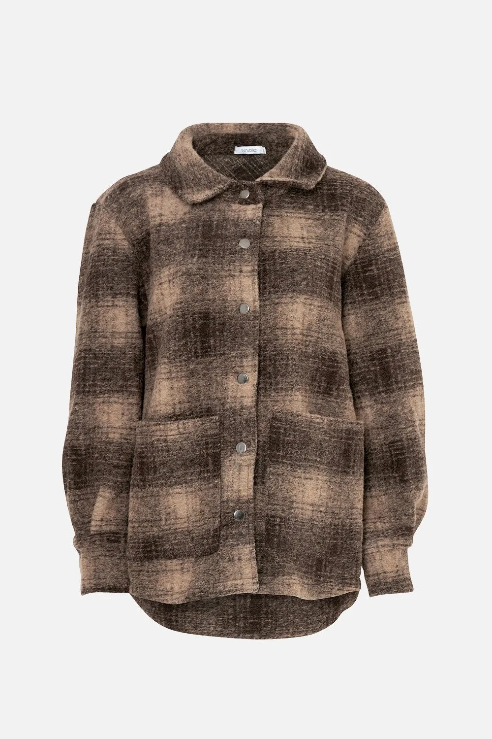 Viksa Jacket Wool Brown/sand Checks sold by Noella Fashion
