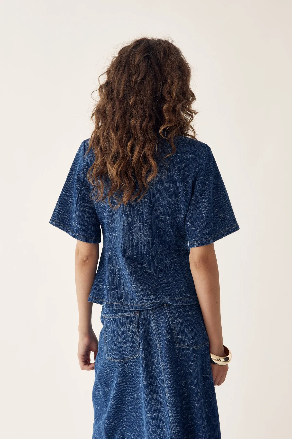 Kasaundra Blazer Blue Wash sold by Noella Fashion product image thumbnail 4