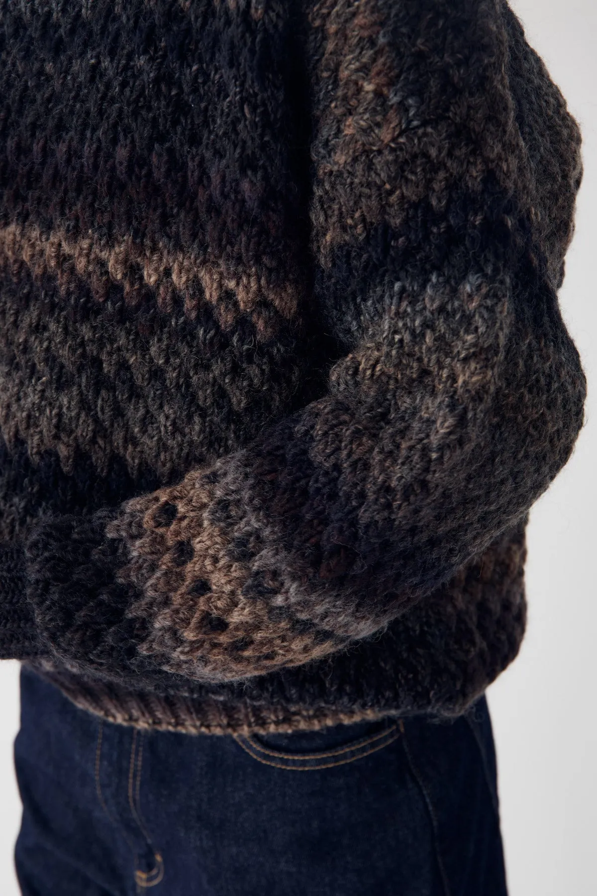 Gio Knit Sweater Brown Grey Mix sold by Noella Fashion product image thumbnail 2