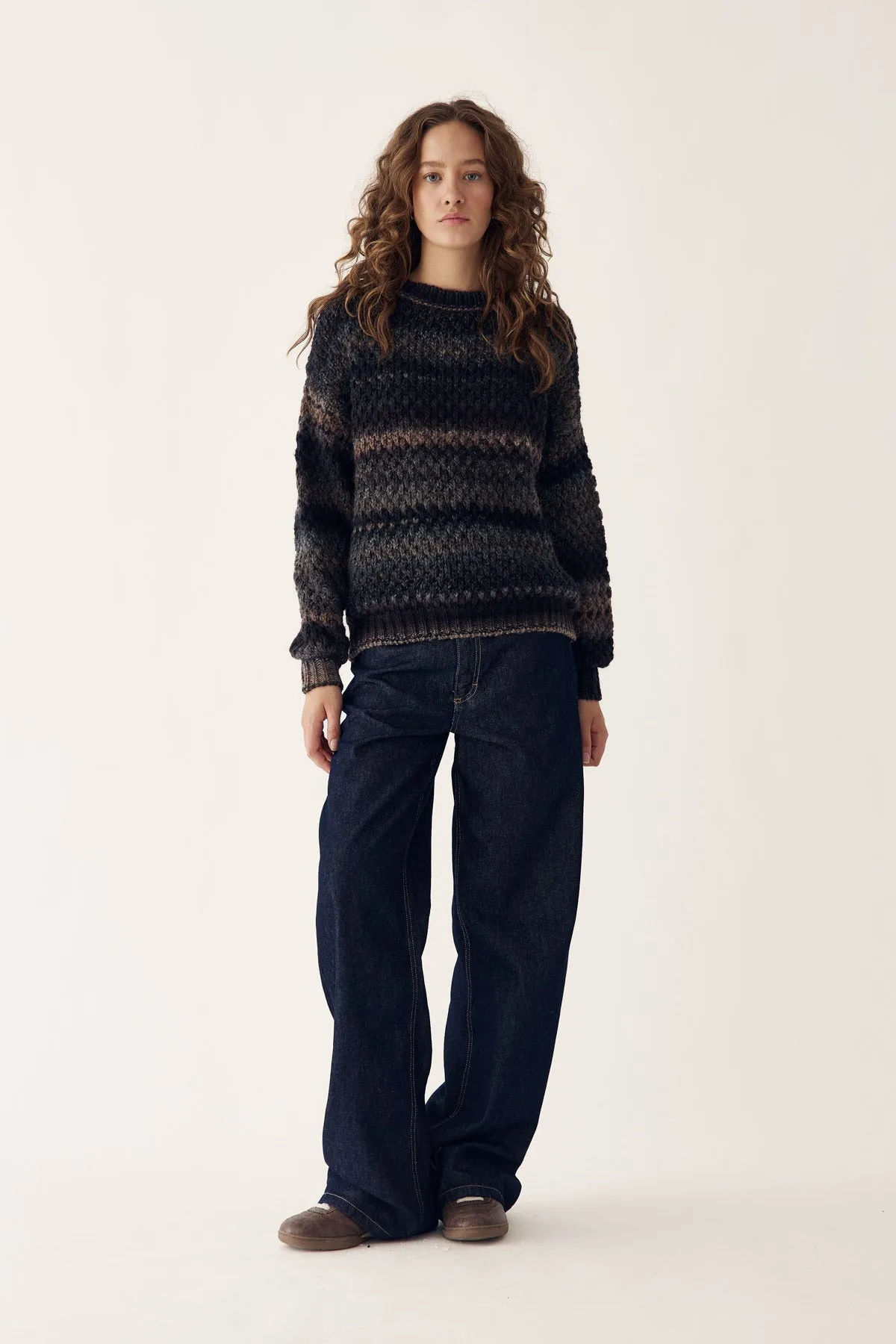 Gio Knit Sweater Brown Grey Mix sold by Noella Fashion product image thumbnail 3