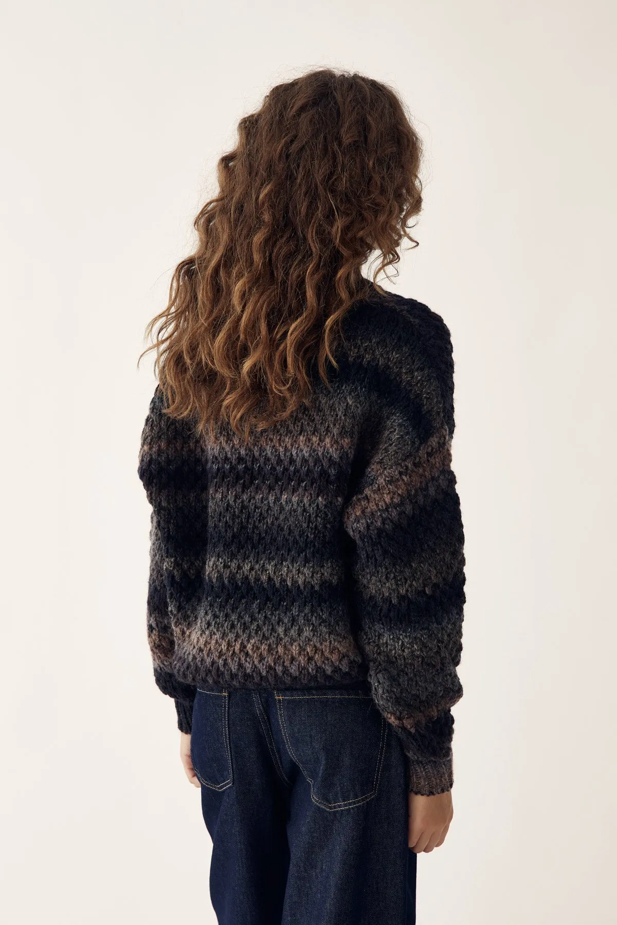 Gio Knit Sweater Brown Grey Mix sold by Noella Fashion product image thumbnail 4