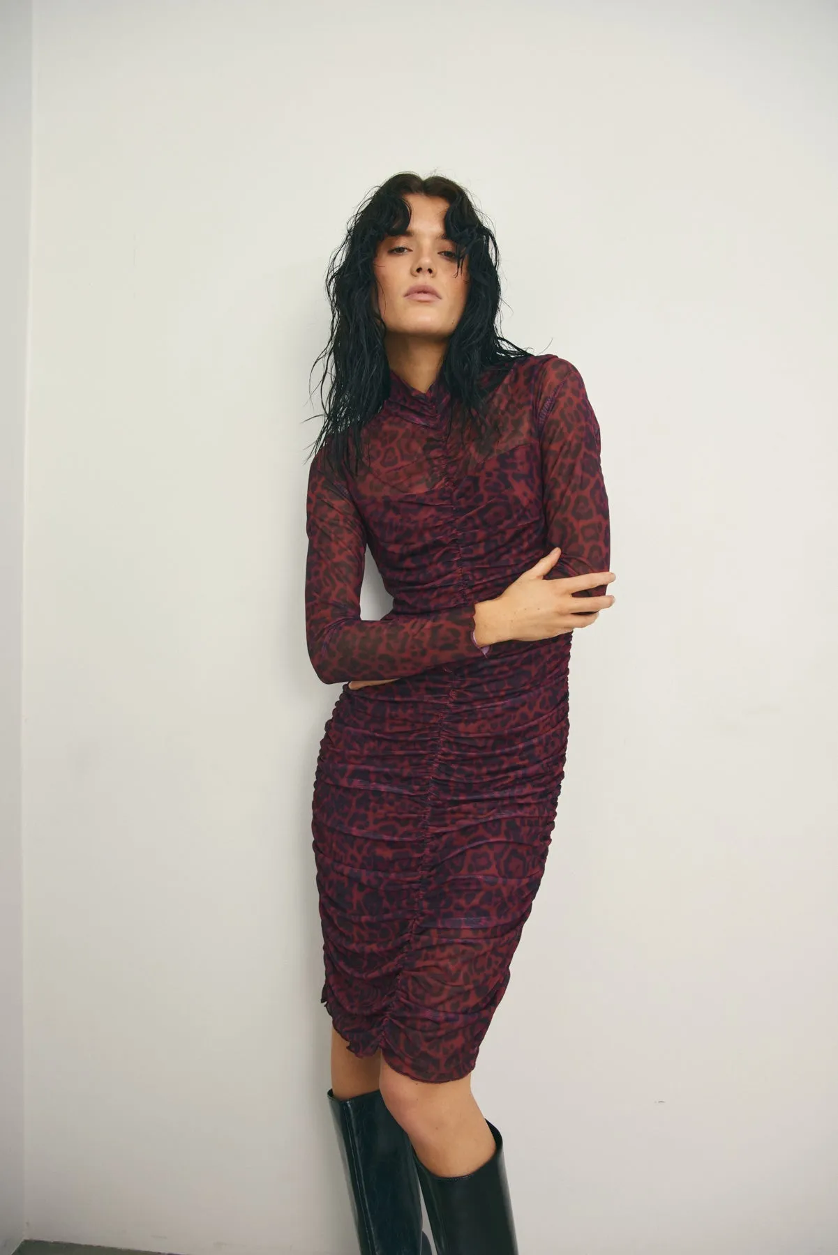 Lilou Dress Chinara Red Print sold by Noella Fashion