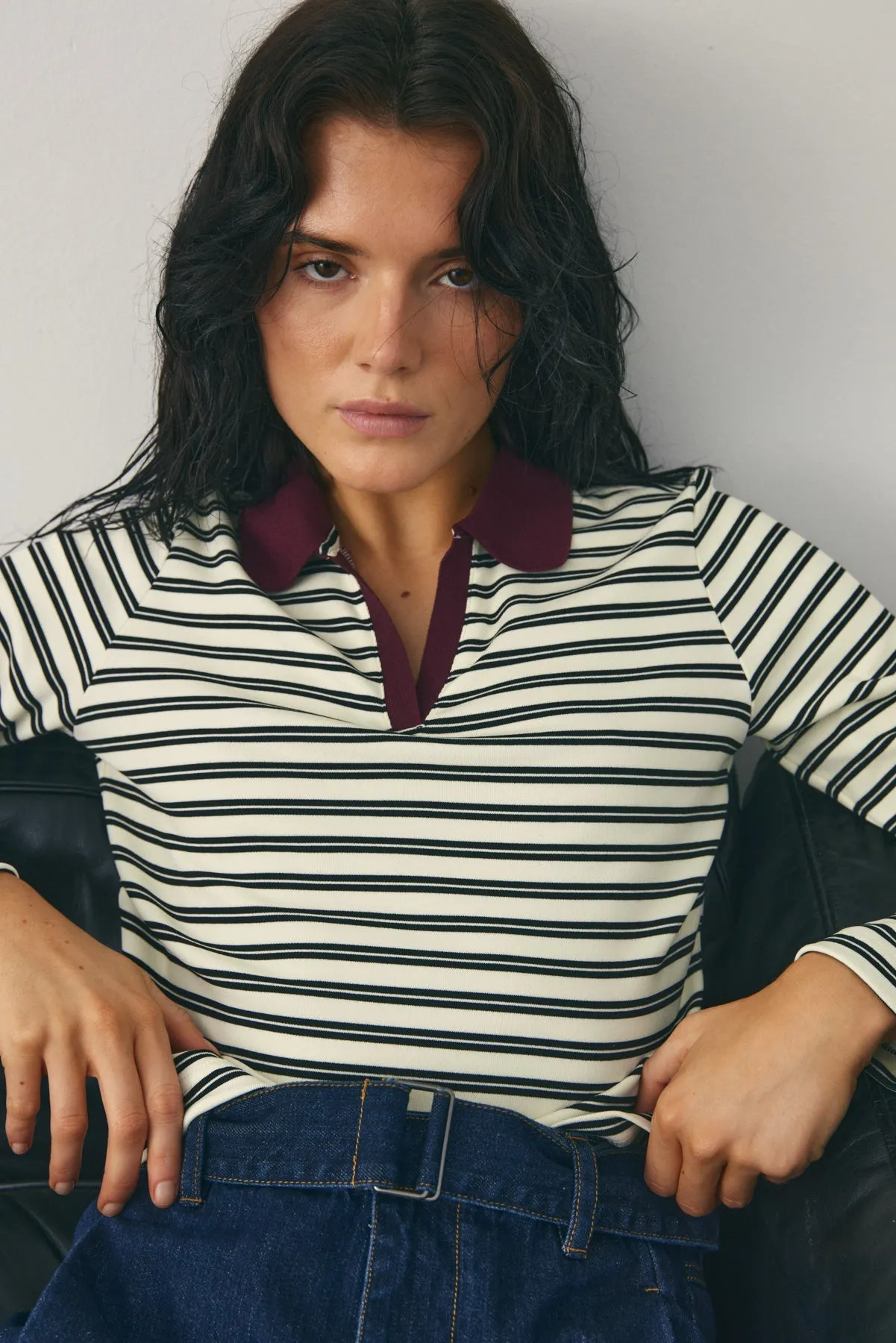 Luane Top Caryll Black Stripe sold by Noella Fashion