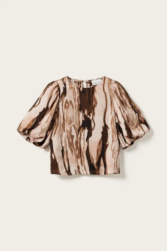 Shelly Blouse Charise Blush Print sold by Noella Fashion