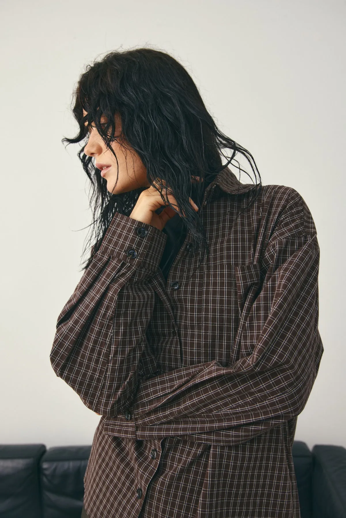 Lisa Shirt Cari Brown Check sold by Noella Fashion product image thumbnail 2