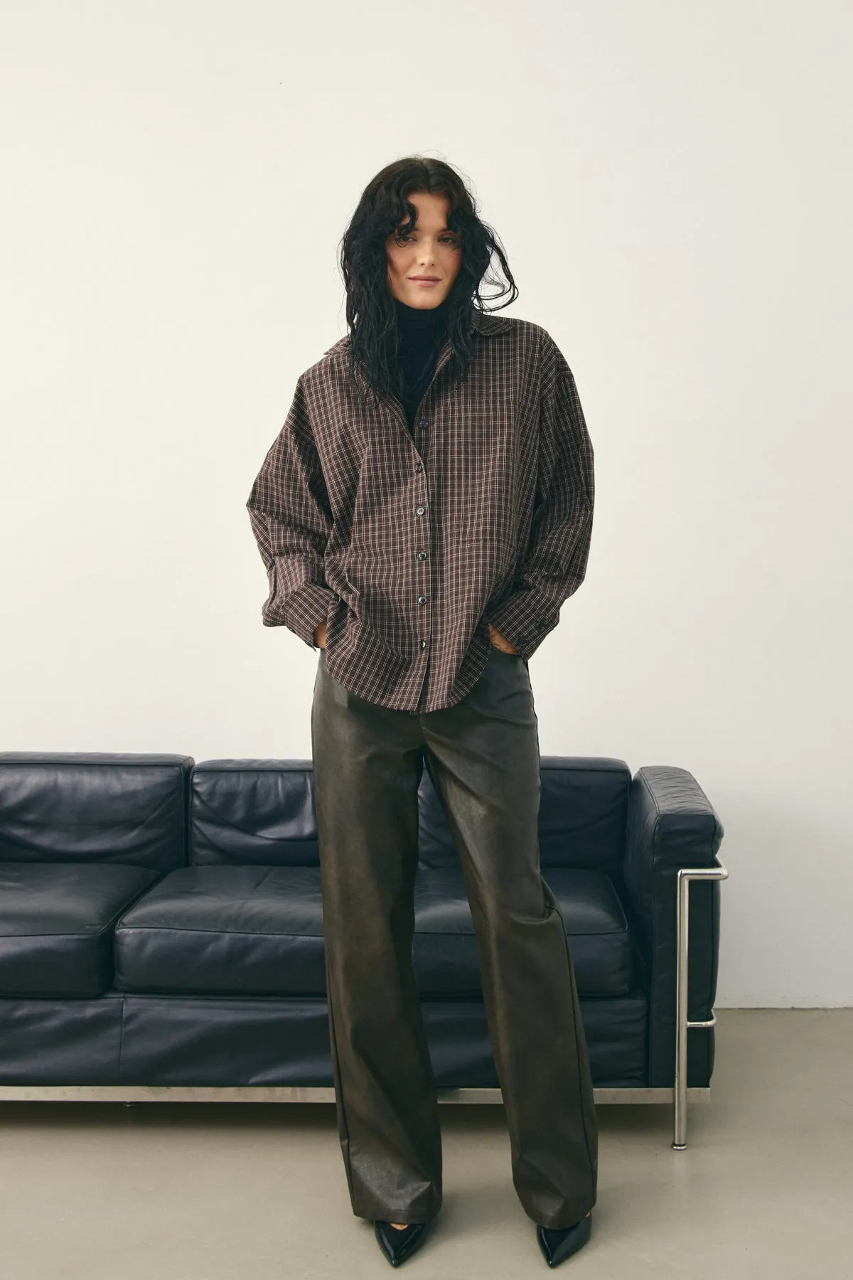 Lisa Shirt Cari Brown Check sold by Noella Fashion product image thumbnail 5