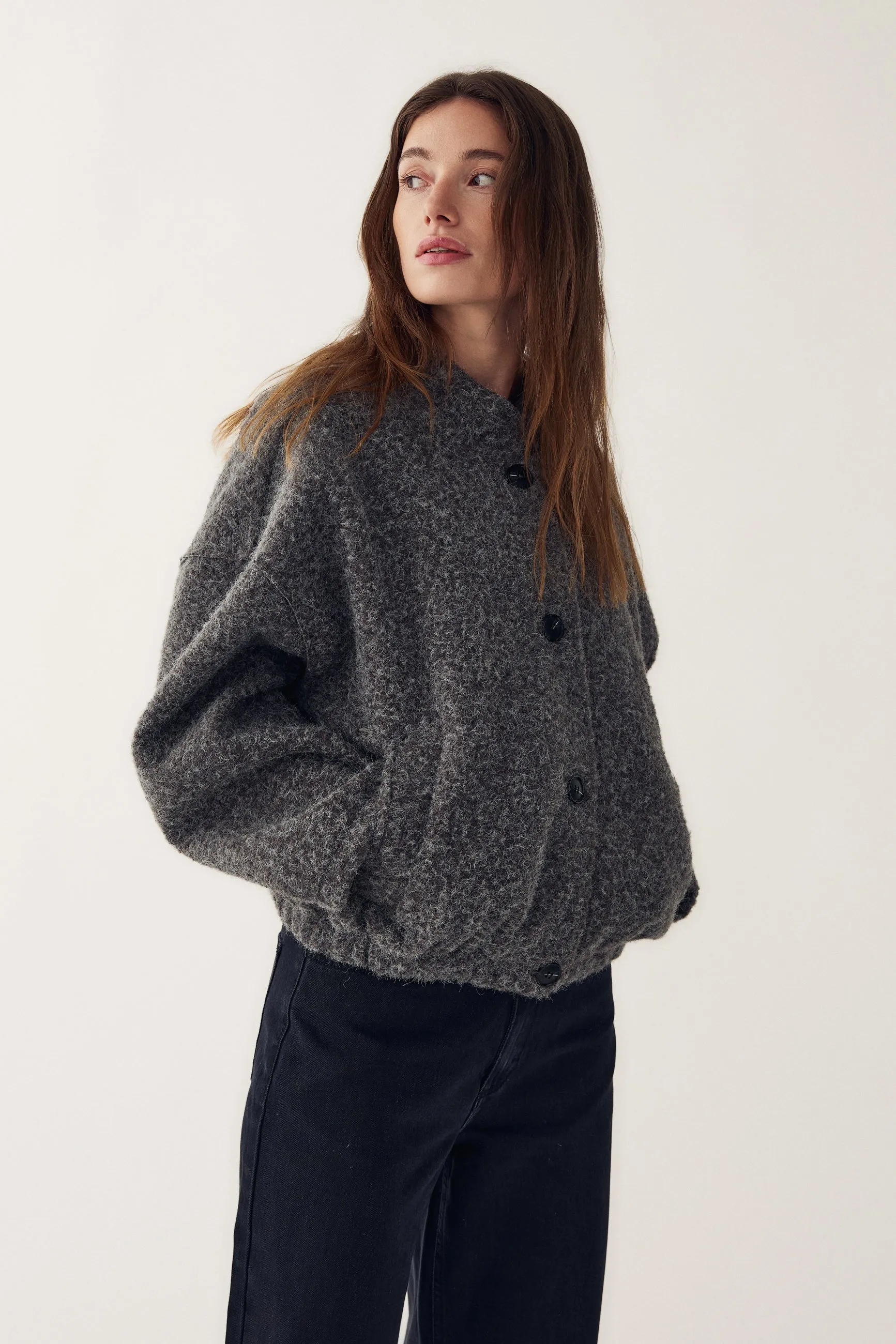 N-Marnie Jacket Dark Grey Melange sold by Noella Fashion product image thumbnail 3