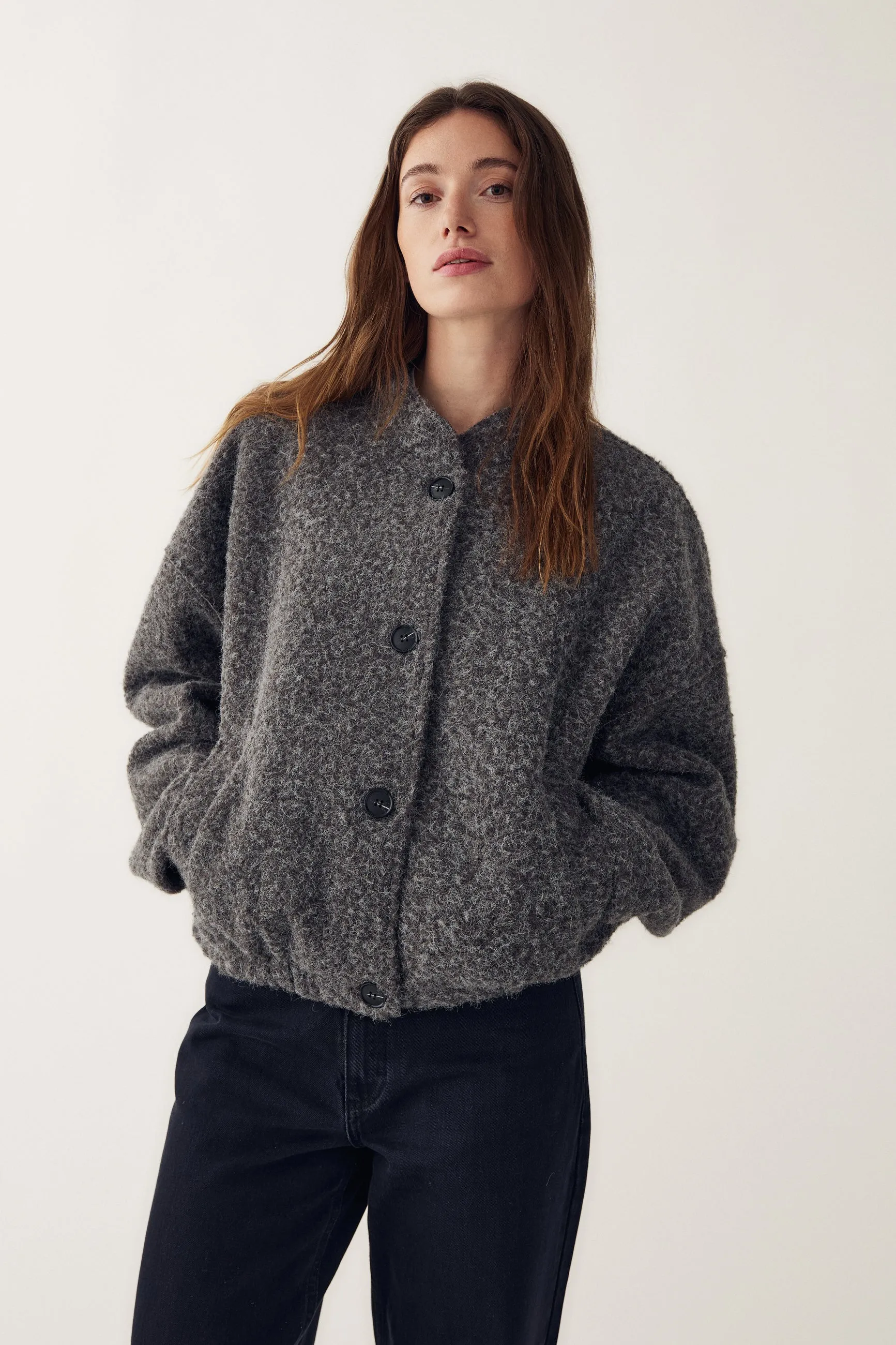 N-Marnie Jacket Dark Grey Melange sold by Noella Fashion product image thumbnail 4