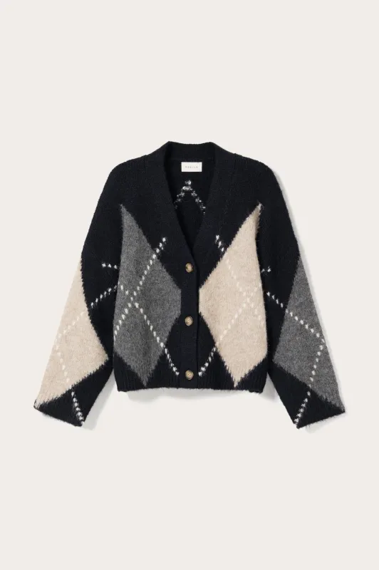N-Laiana Knit Cardigan Navy Mix made by Noella Fashion