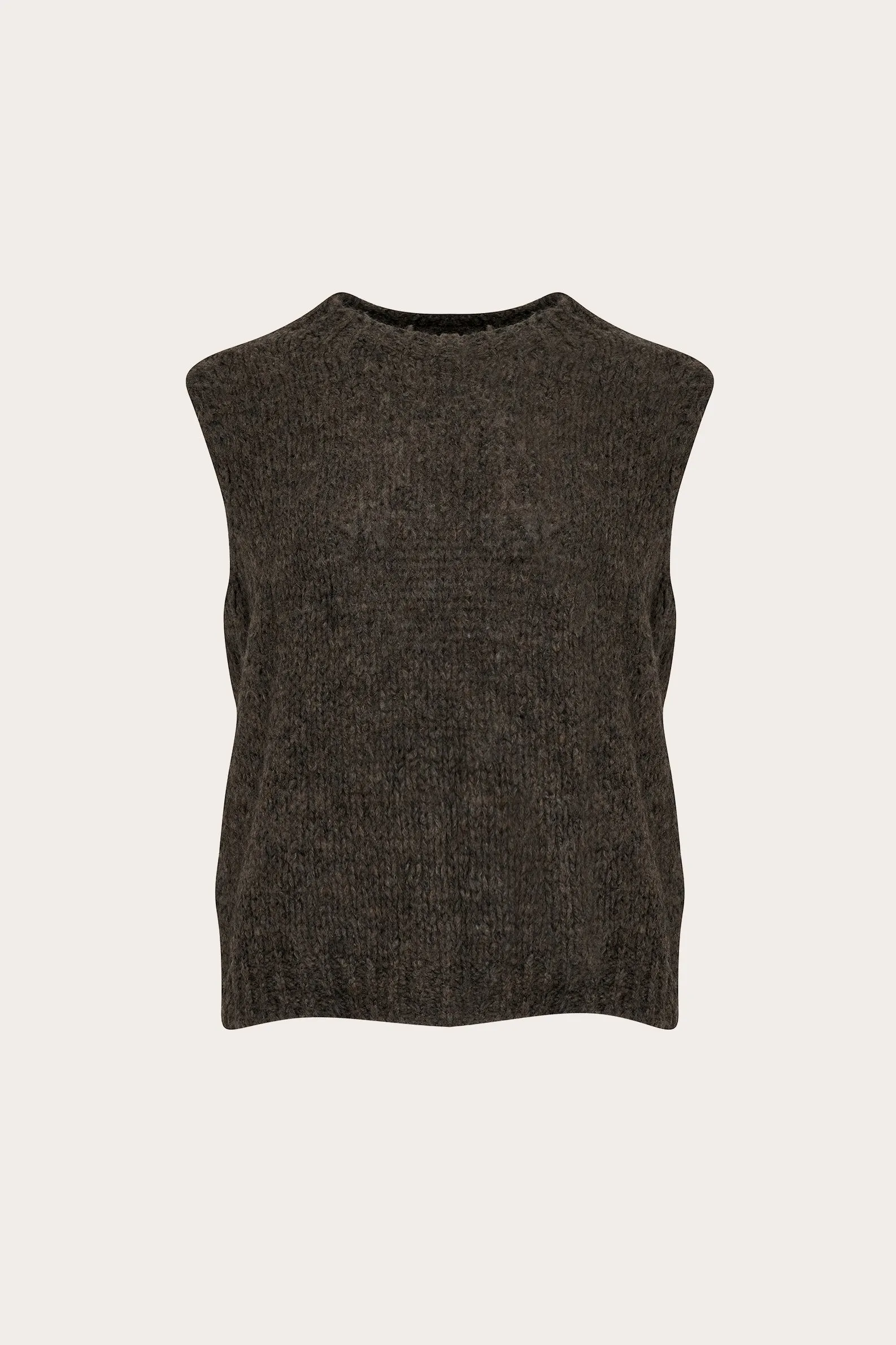 Kala Knit Vest Nature Brown sold by Noella Fashion