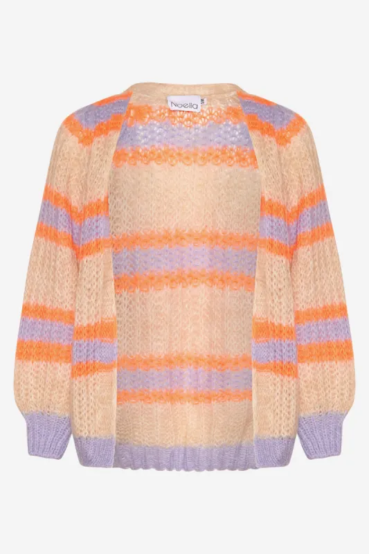 Vera Knit Cardigan Lilac/orange Mix sold by Noella Fashion