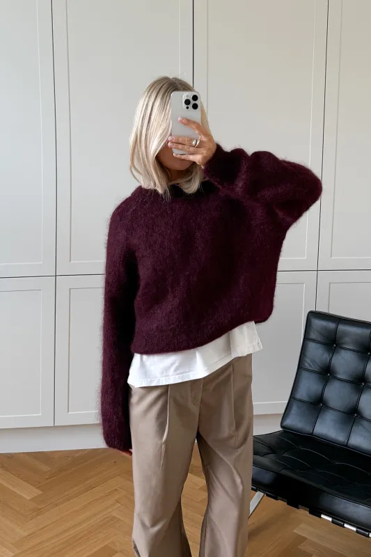 N-Latora Mohair Knit Winetasting sold by Noella Fashion