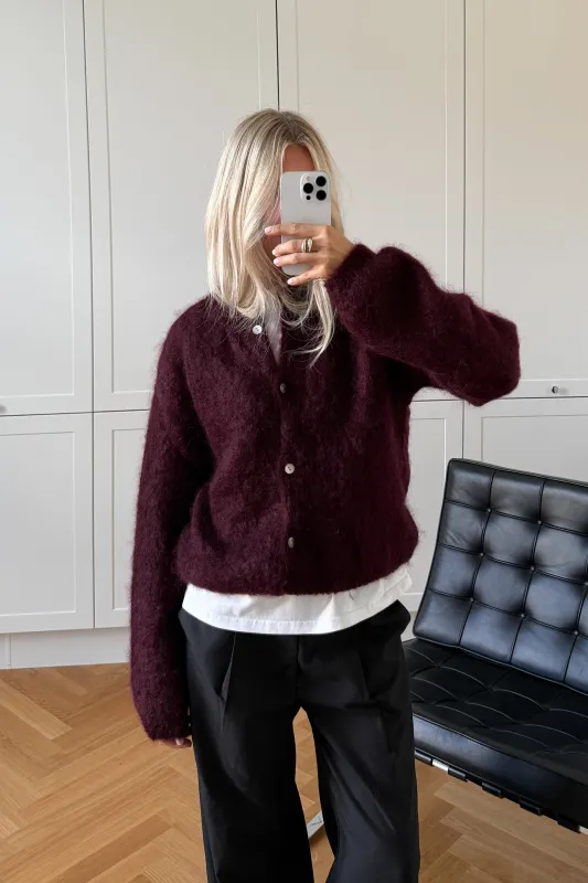 N-Kae Mohair Cardigan Winetasting sold by Noella Fashion