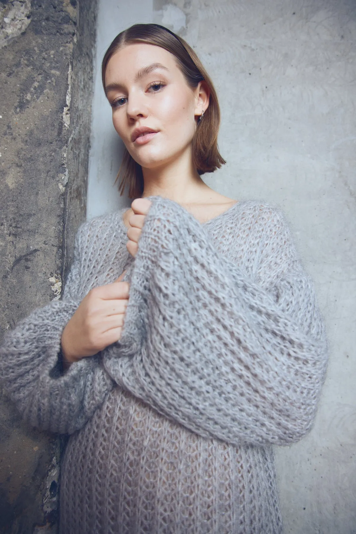 Jasmin Knit Dress Light Grey sold by Noella Fashion product image thumbnail 2