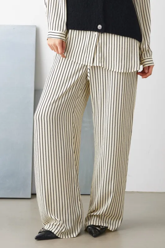 Samira Pants Taya Crème Stripe sold by Noella Fashion