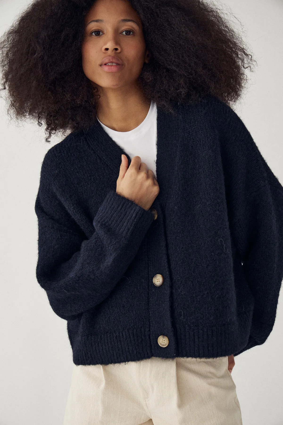 N-Laiana Knit Cardigan Navy sold by Noella Fashion