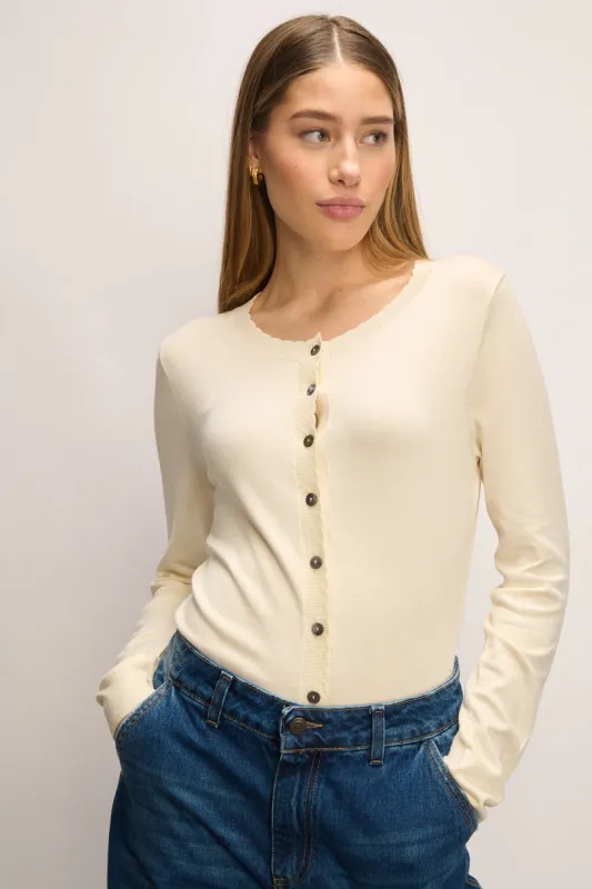 Ayla Knit Cardigan Offwhite sold by Noella Fashion