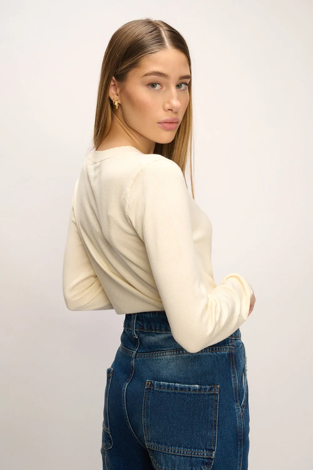 Ayla Knit Cardigan Offwhite sold by Noella Fashion product image thumbnail 2