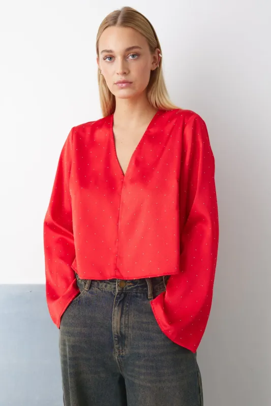 Serafinella Blouse Red sold by Noella Fashion