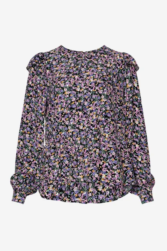 Luca Blouse Viscose Lilac/orange Flower sold by Noella Fashion