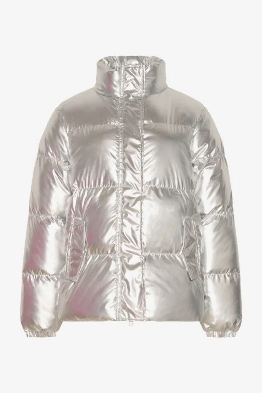Nelli Puffer Jacket Silver Metal sold by Noella Fashion